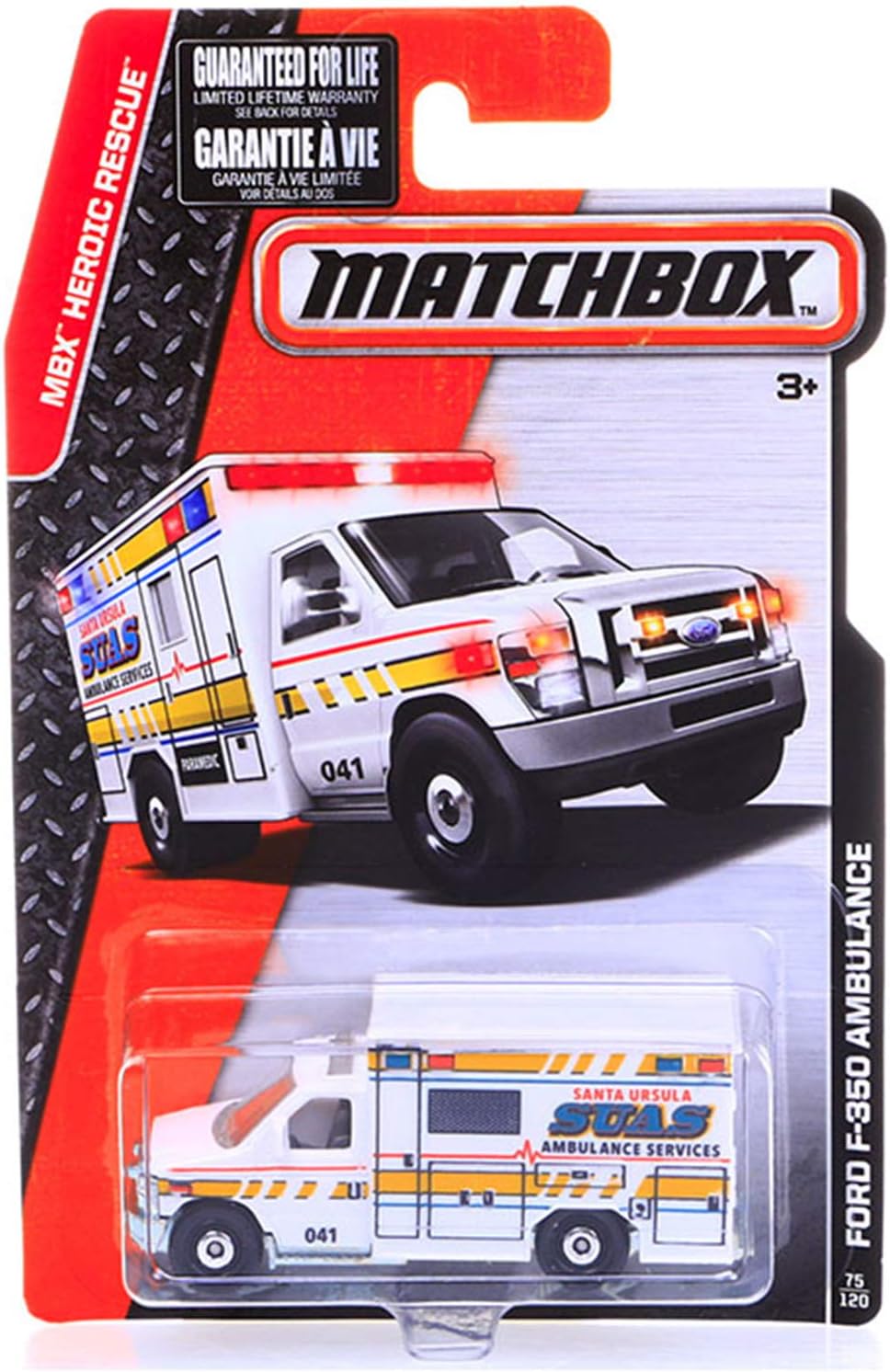 Matchbox, 2015 MBX Heroic Rescue, Ford F-350 Ambulance [White] 75/120