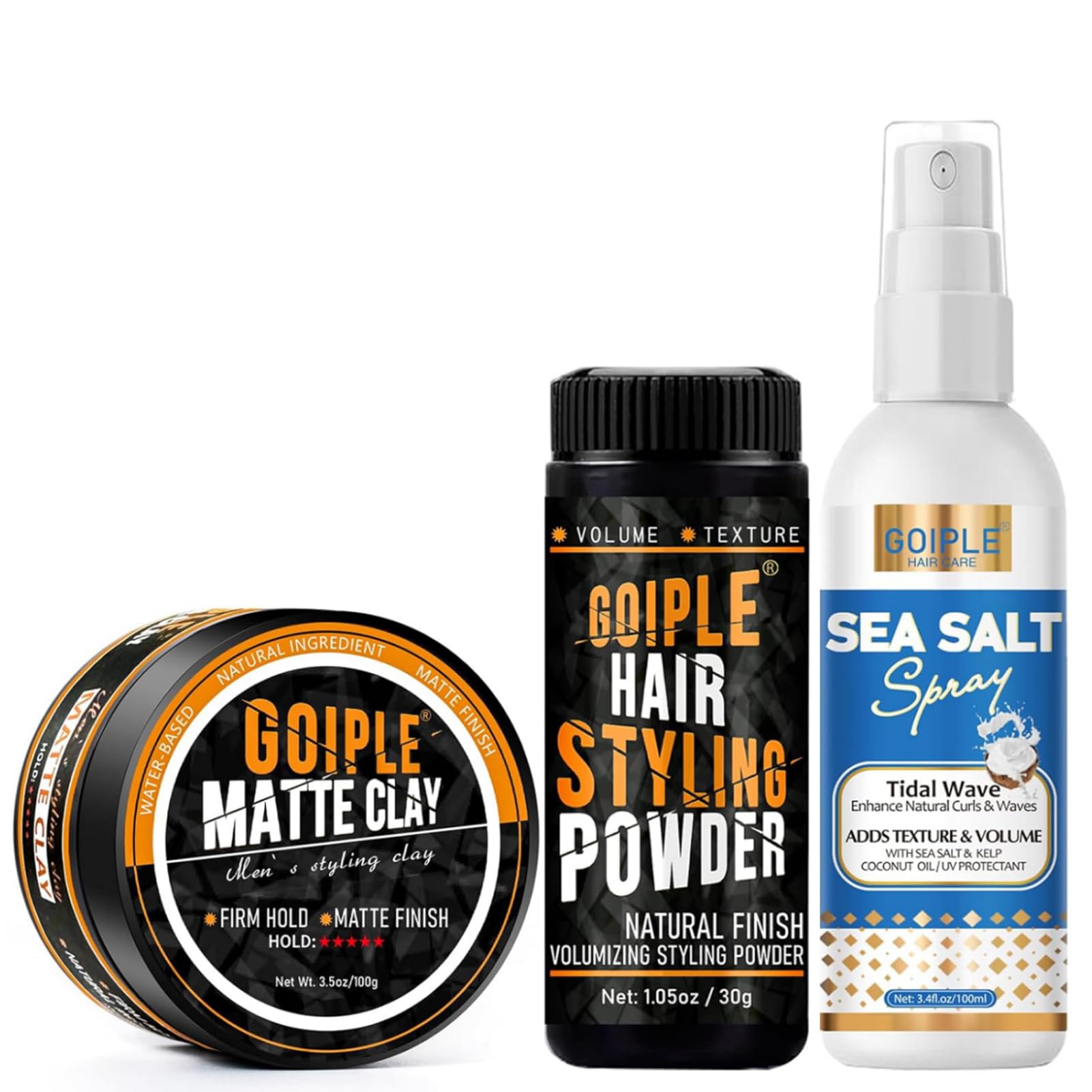 Amazon.com: Matte Clay Firm Hold Hair Clay for Men Water Based & Hair ...