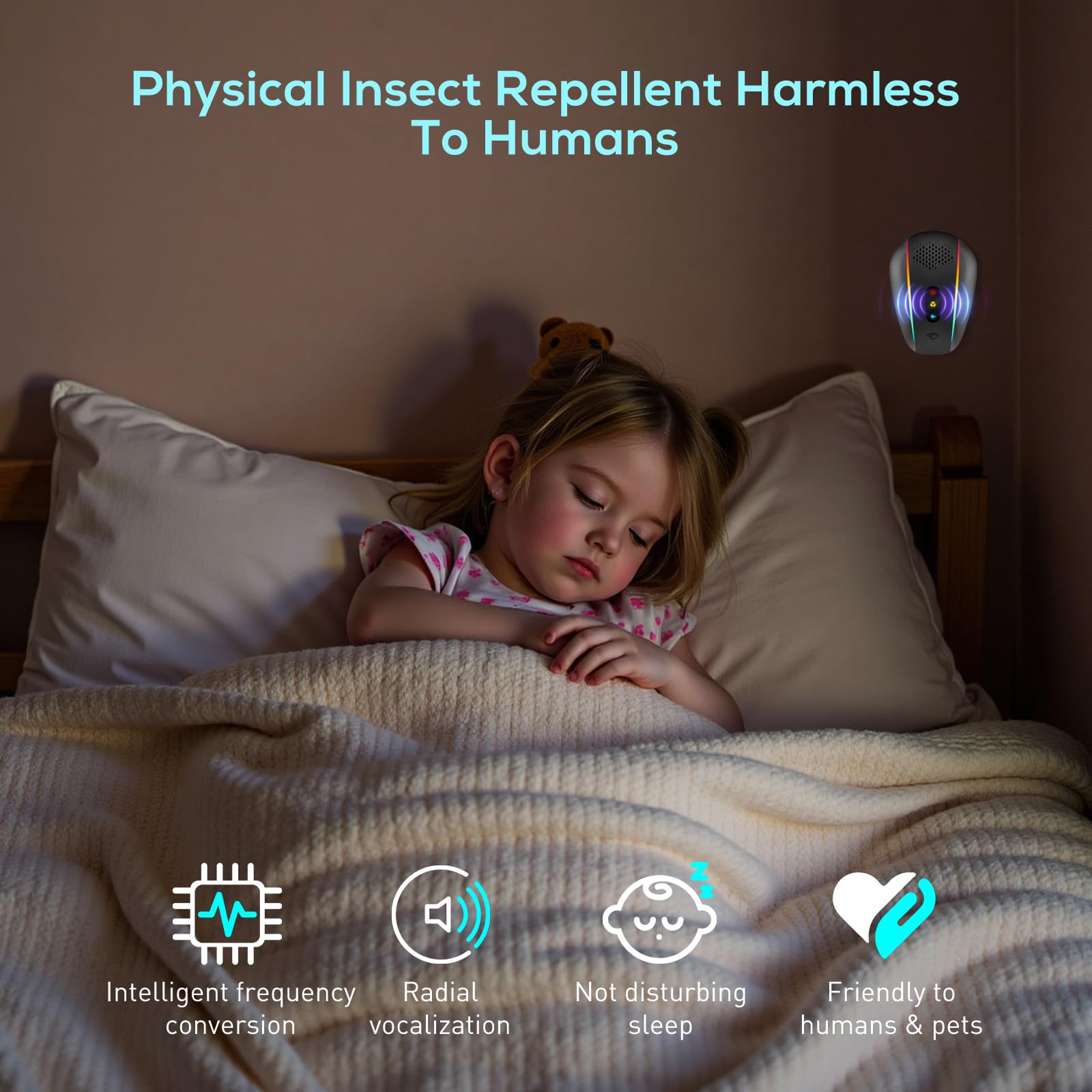 Repelente ultrasónico y repelente de insectos para interiores, ultrasónico y repelente para cucarachas, roedores, ratones, insectos, mosquitos, ratones, arañas, hormigas, cambio de 3 modos, 6 paquetes