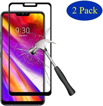 [2-Pack] For LG G7 ThinQ Screen Protector Tempered Glass [Full Coverage], Anti-Scratch Bubble Free Screen Protector for LG G7 ThinQ