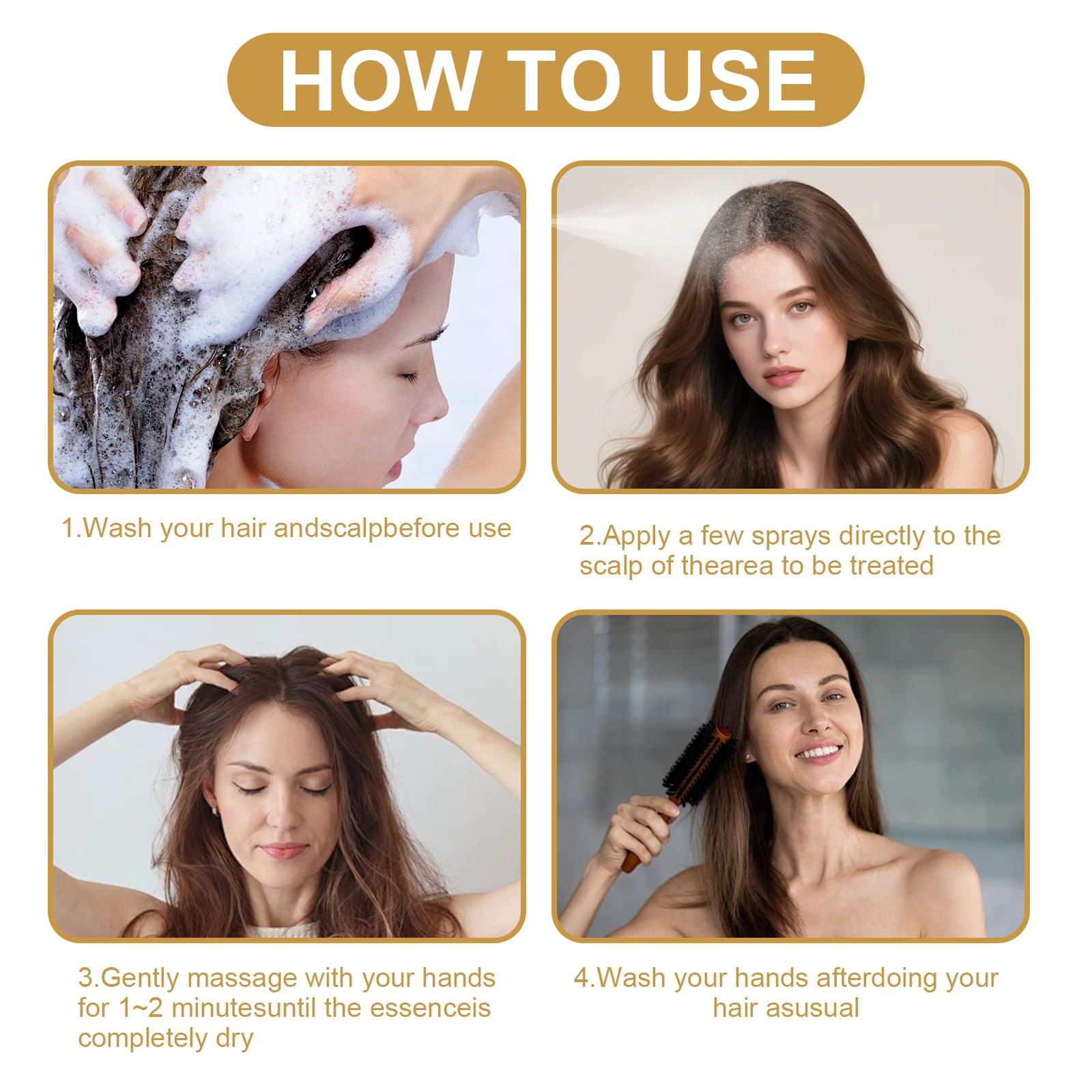 2×30ML Siero Capelli Crescita, Anti-Caduta Dei Capelli Sieri Di Crescita, Promuove una Hair Growth Serum, Rinforza Cuoio Capelluto e Hair, per Uomo e Donna