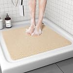 Mats de bain pour douche, non-dérapant Texturé Mat de douche doux Mat de bain Mat de massage Mat de lofah pour salle de bains, zone de douche ou humide