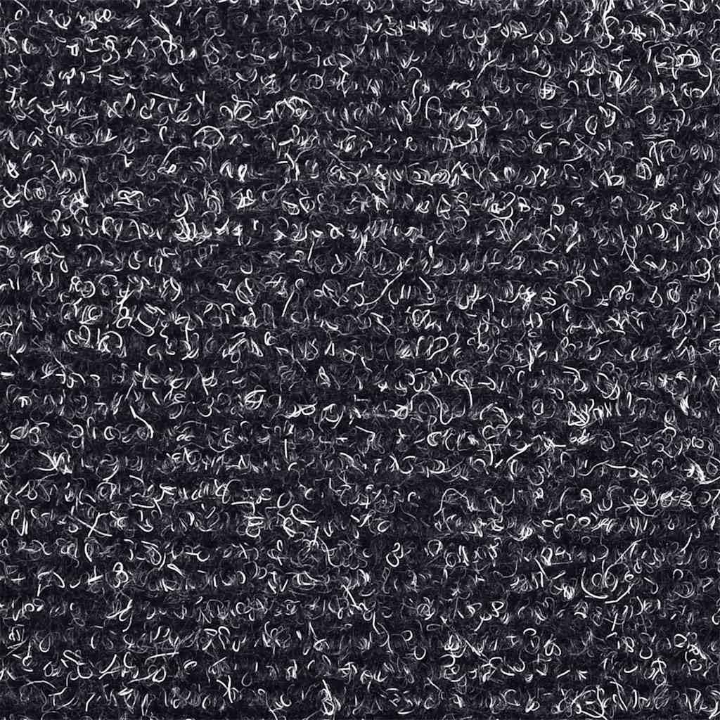 Alfombra autoadhesiva de color gris oscuro, 30 semicirculares, 65 x 21 cm, antideslizante, para interiores y dormitorios, 100 % polipropileno