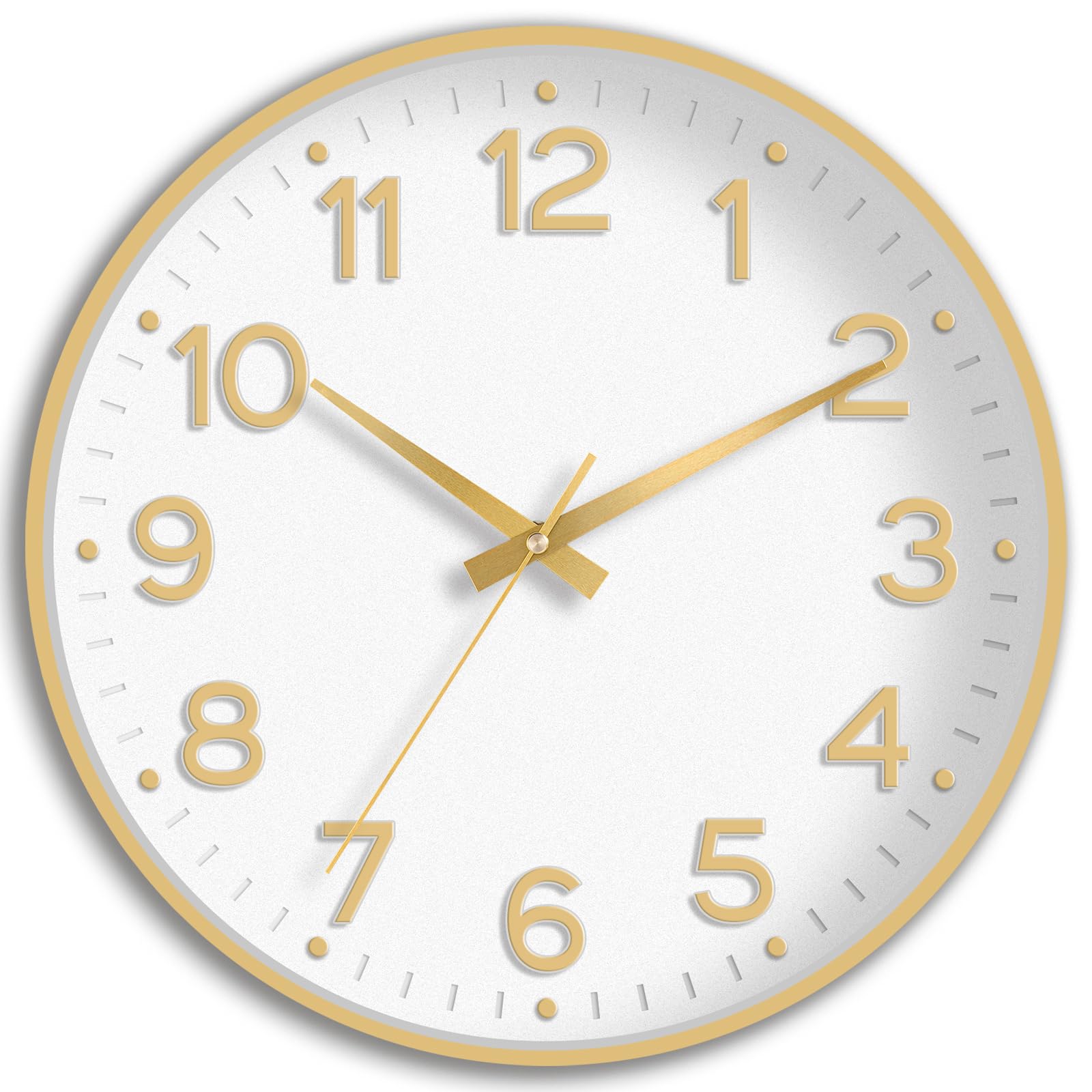 Photo 1 of Roymnie 8 Inch Wall Clock, Battery Operated Silent Non Ticking Analog