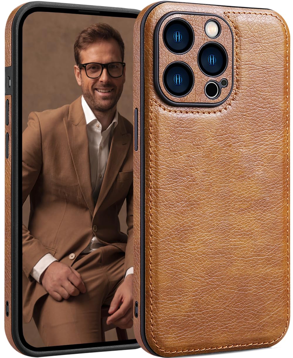Amazon.com: SOUTEM for iPhone 15 Pro Max Case Leather,Vintage