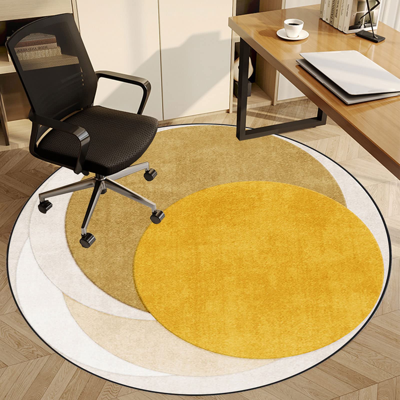 EYZO Tappetino per Sedia da Ufficio, Rotondo 160 cm, Antiscivolo,Sedia Protettiva Multiuso Chair Mats per Pavimenti in Legno Duro e Piastrelle AntiGraffio, Chairmat Tappeto per Sedie da Scrivania