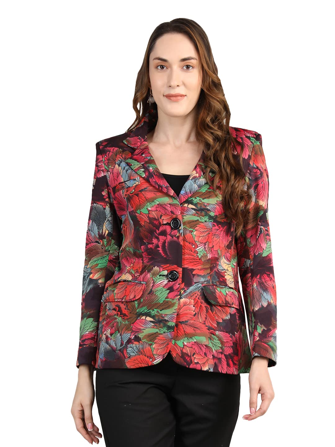 chkokko Polycotton Women Printed Fashion Standard Length Coat-picture-13