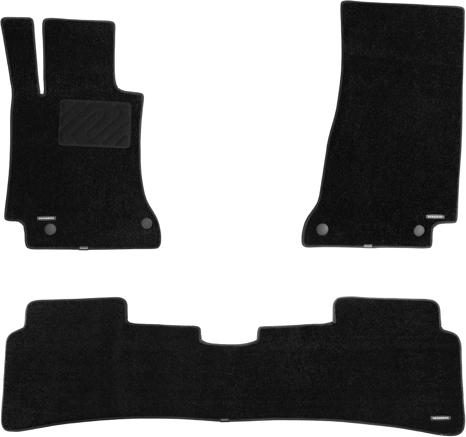 WENNEBIRD Superior Carpet Floor Mats for 2017-2023 Mercedes-Benz E-Class Sedan (W213), 0.5-Inch Ultra-Thick, Noise-Reducing, All-Weather Waterproof Anti-Slip – 3-Pc Set