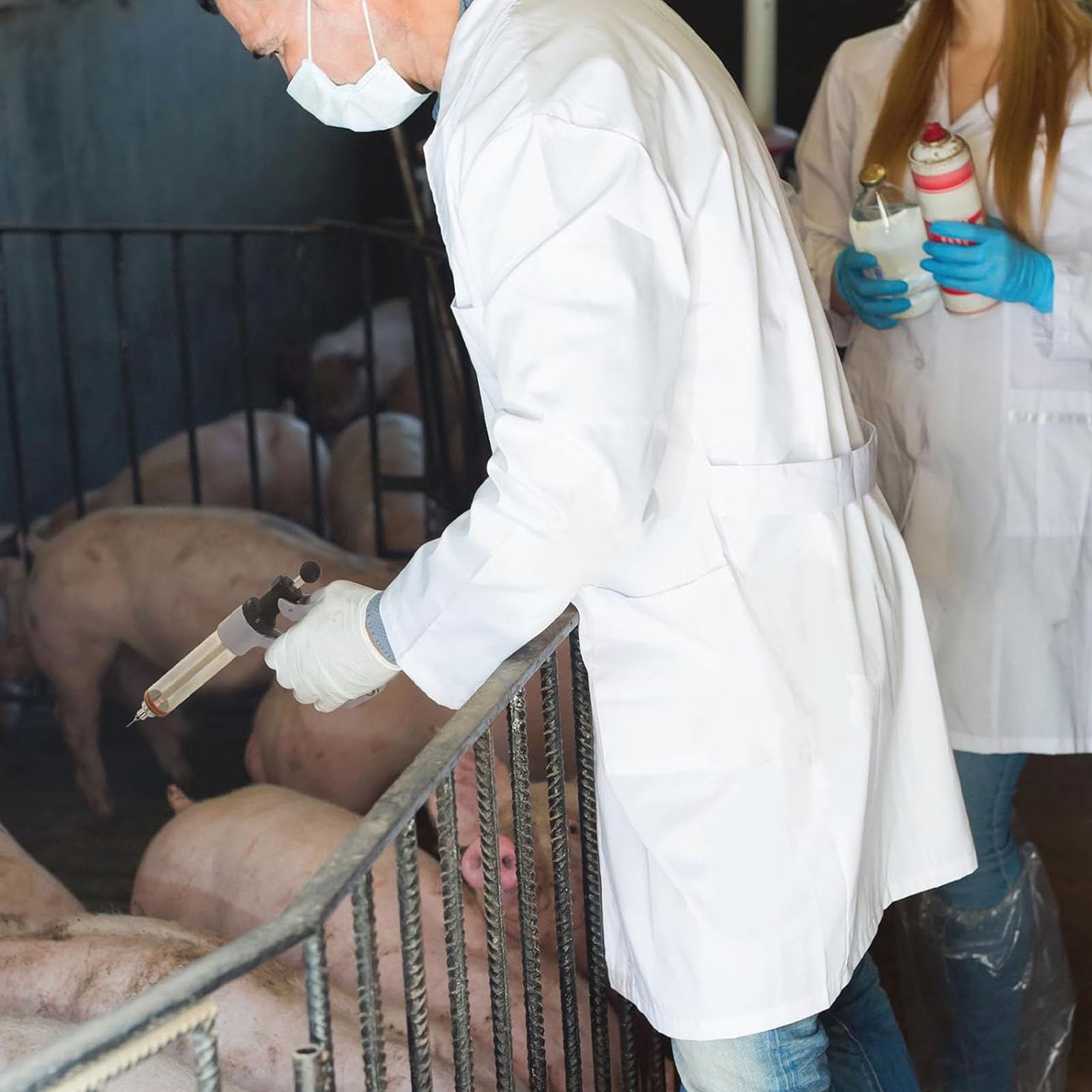 Siringa Per Iniettore Regolabile Semiautomatica Da, Dispositivo Di Dosaggio Regolabile Dispenser Per Medicina Veterinaria Pompa Per Siringa Di Precisione Regolabile Da 0,5 Ml A 2,5 Ml, per Bestiame