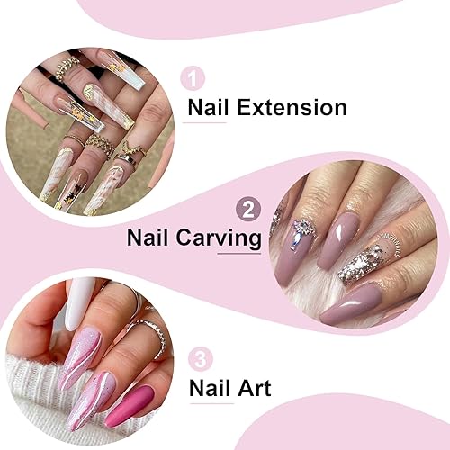 Miniatura 7 de KEMEISI Kolinsky - 2 pinceles de uñas acrílicas, tamaño #0802, pinceles de arte de uñas para aplicación de polvo, mango resistente, forma ovalada,