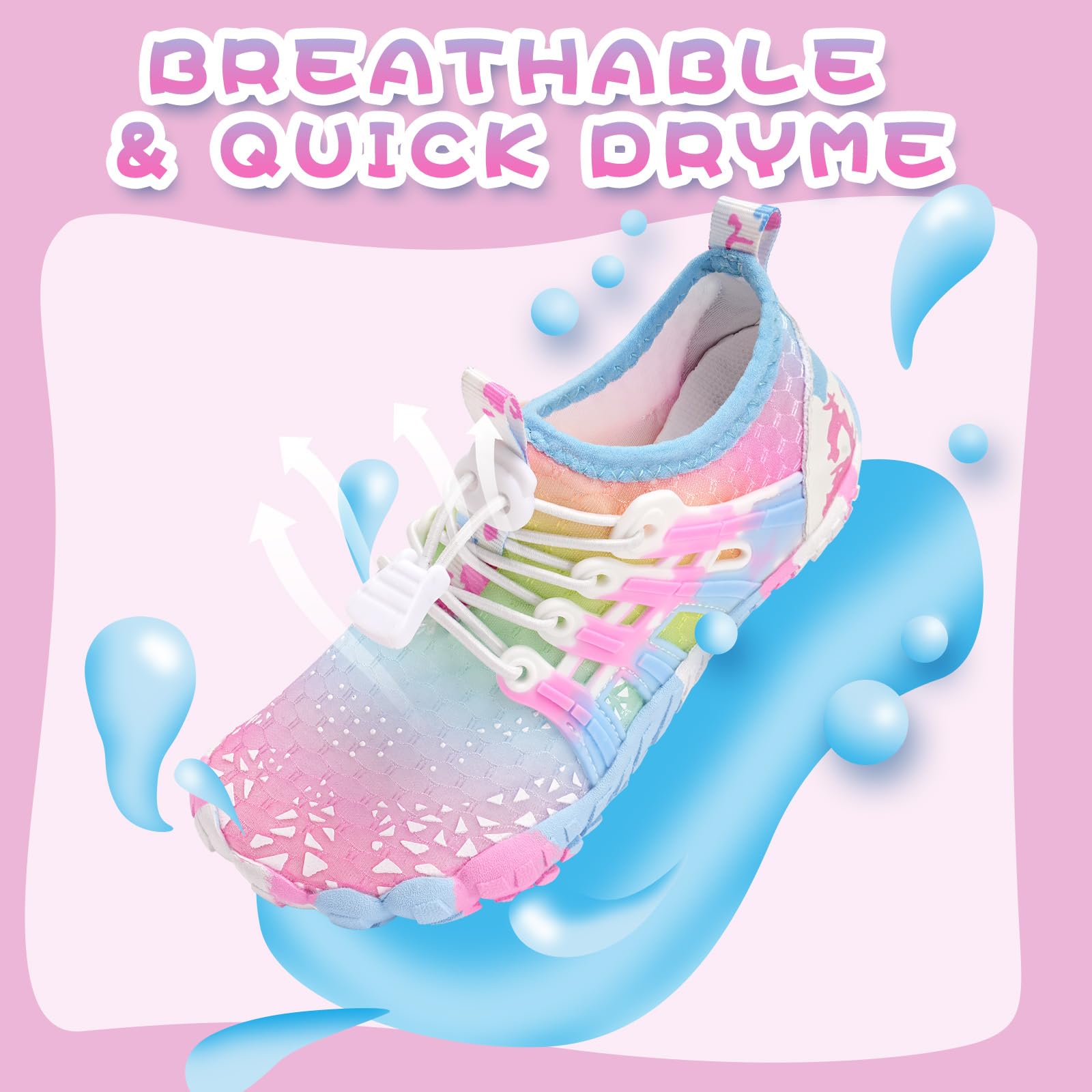 WateLves Barfußschuhe Kinder Barfussschuhe Wasserschuhe Junge Mädchen Badeschuhe Barfuß Schuhe Schwimmschuhe Aquaschuhe Schnell Trocknend Strandschuhe rutschfeste