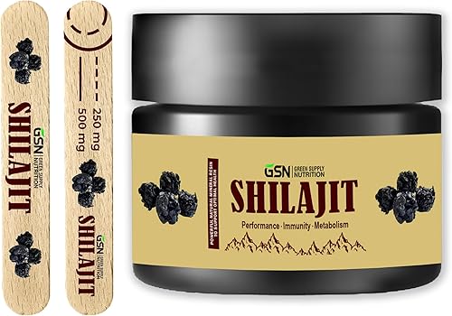 Green Supply - Resina orgánica Shilajit de 1.06 oz mezcla pura del Himalaya con más de 85 minerales traza y ácido fúlvico, 600 mg de potencia máxima