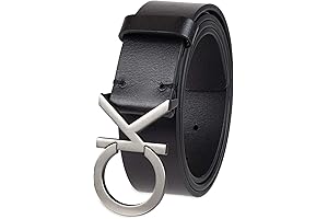 Men's Casual Kappa Belt with Monogram Cut Out Buckle