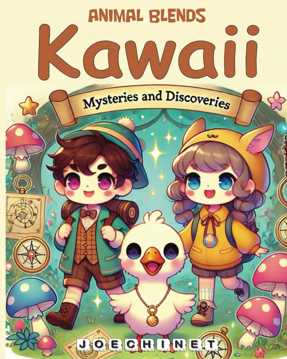 Kawaii - Mysteries and Discoveries: 50 thrilling stories, adorable hybrids, and magical mysteries to color & collect! (Kawaii Creatures Collection)