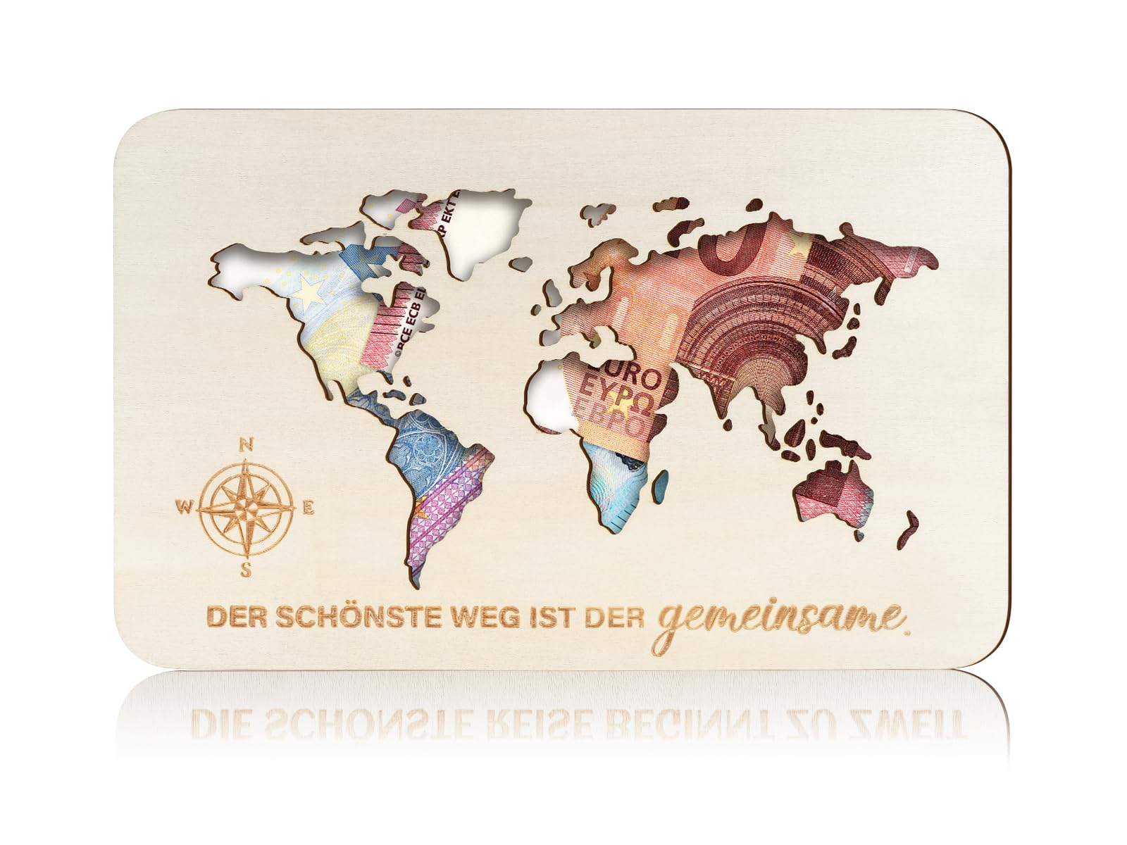 ARTREE Geldgeschenke Geburtstag Holz, Geldgeschenk Reise
