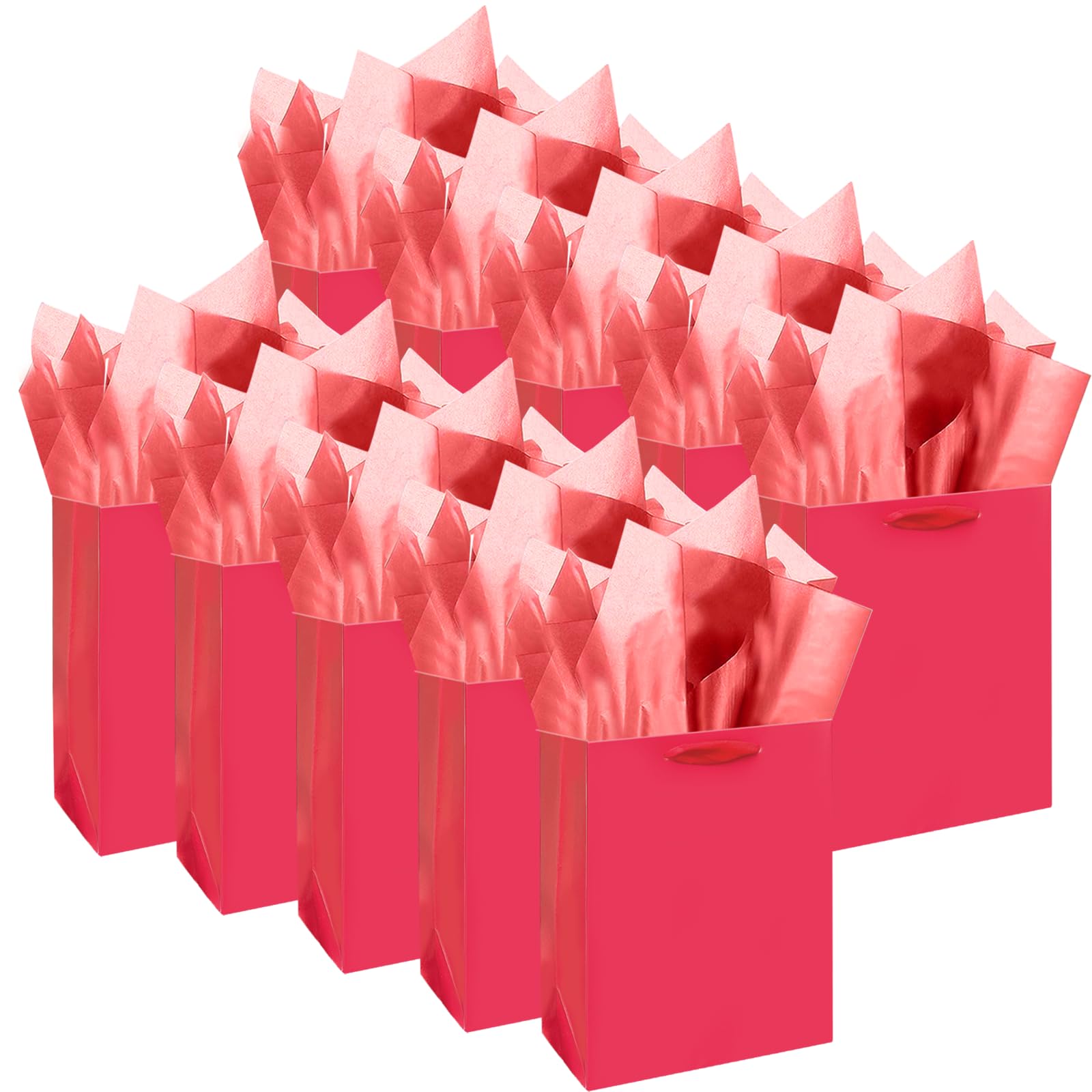 Gcardist 30-Packs schwarzes Geschenk Taschen mit Griffen Bul