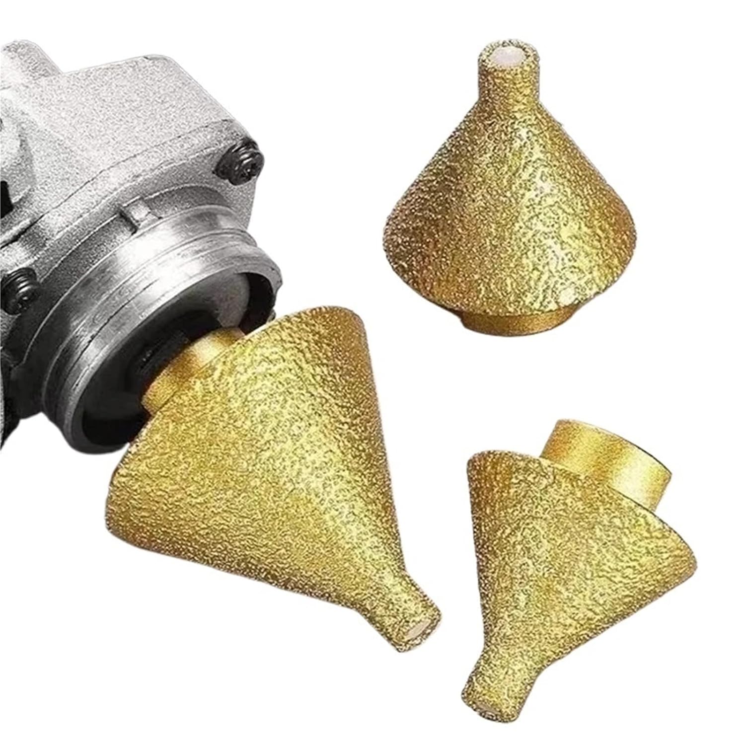 Diamond Beveling Chamfer Bit Set 3 Pcs M10/ M14 Diamond Chamfer Core Drill Bit Enlarged Hole Beveling Grinding Tools 38mm 50mm for Granite Marble Tiles Stone Cutting(D38xM10)