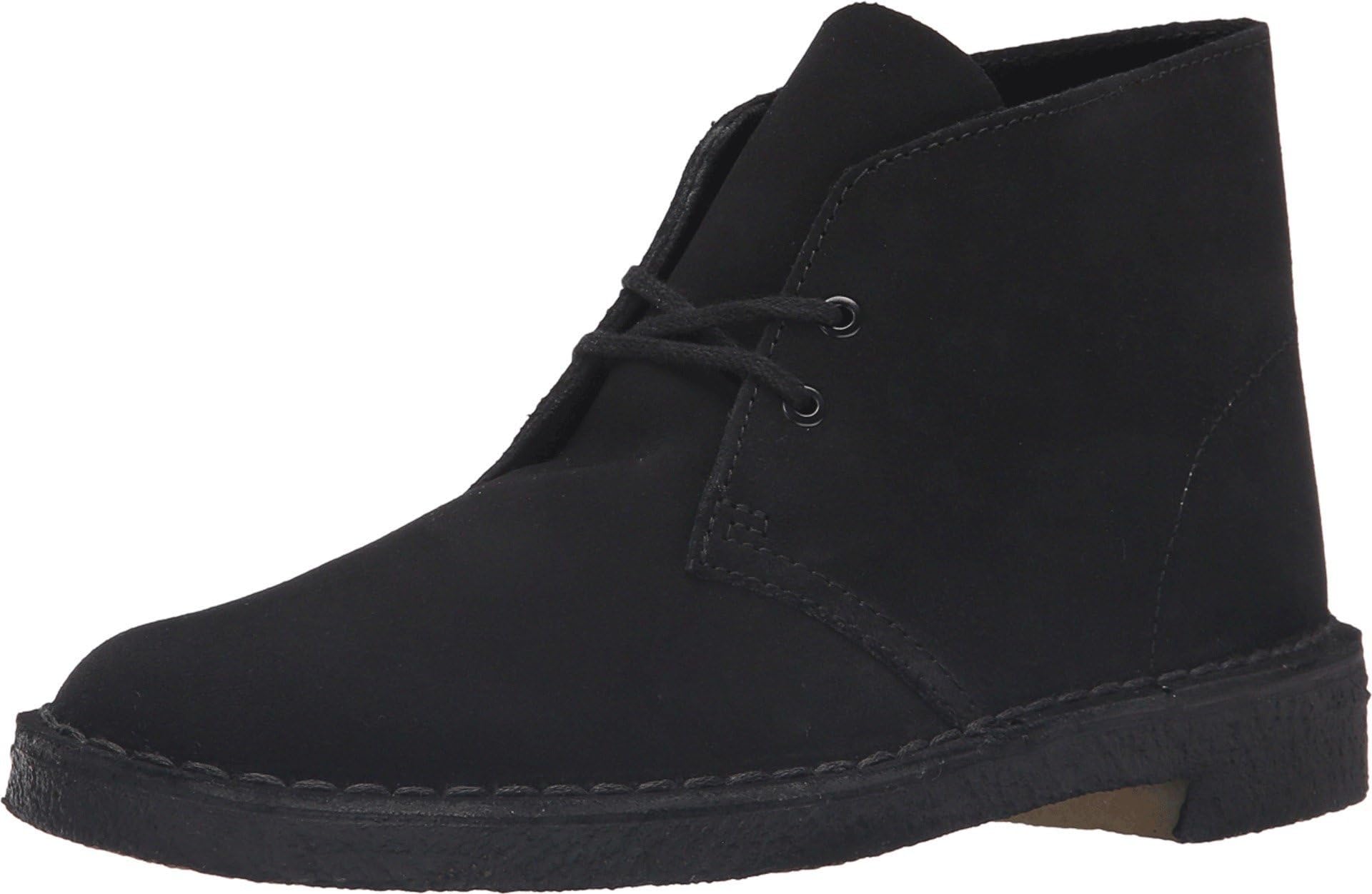 Clarks mens Desert Chukka Boot, Black Suede, 10.5 US