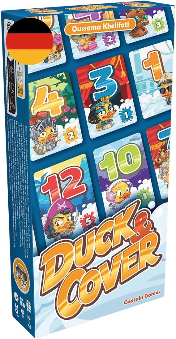Asmodee Captain Games Duck and Cover - Gioco di carte per famiglie da 2 a 7 giocatori a partire da 8 anni e 20 minuti in Tedesco