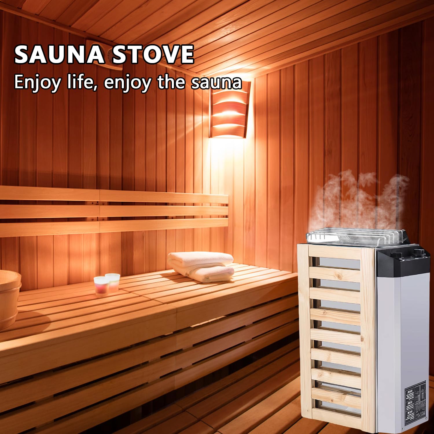 Poêle électrique pour sauna 3,6 kW 220 V acier inoxydable