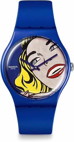 Swatch New Gent Girl by Roy Lichtenstein, The Watch Quartz, Azul