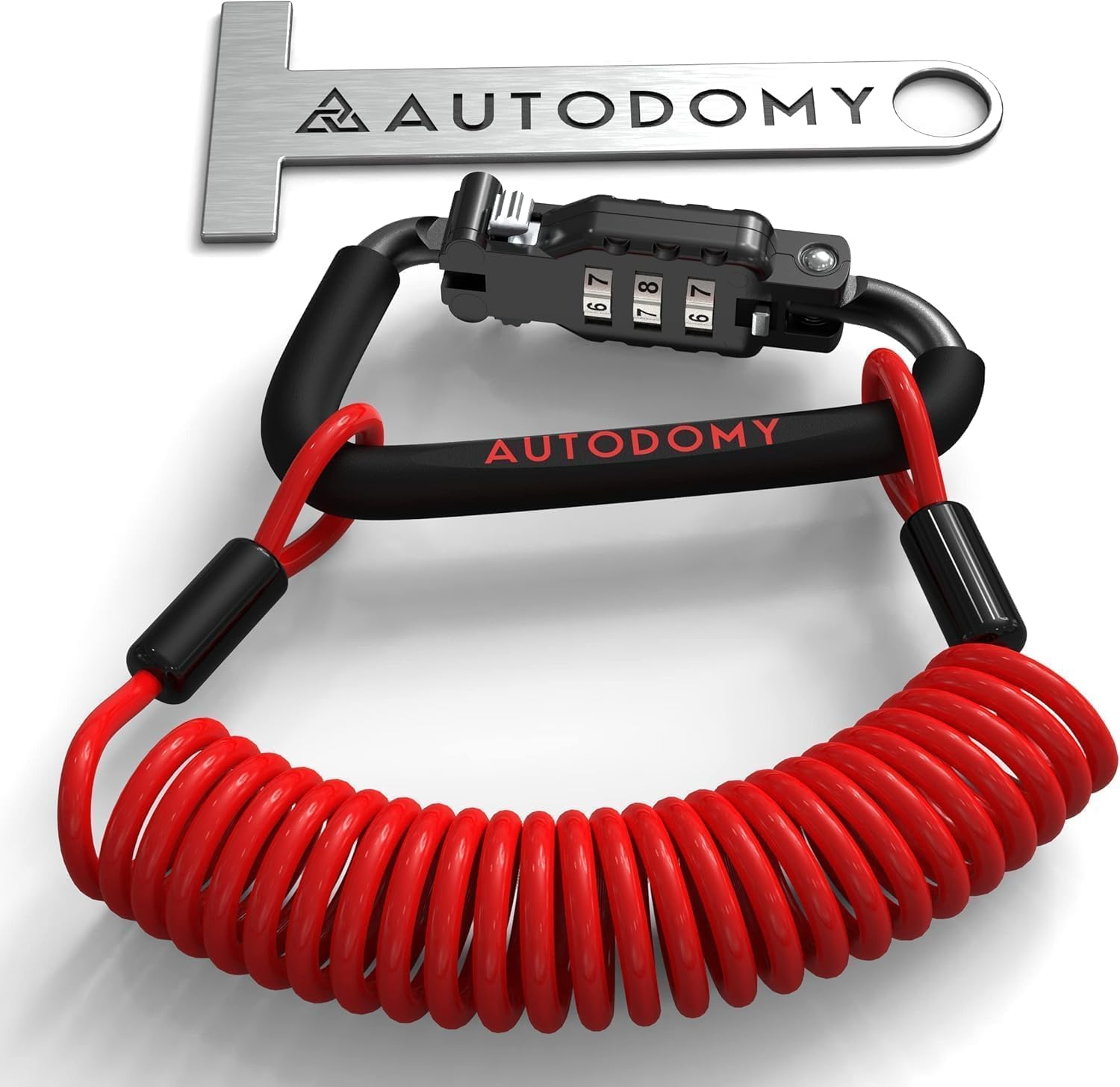 Autodomy Motorcycle Helmet Lock | Helmet Locks for Motorbikes Lock with Carab...