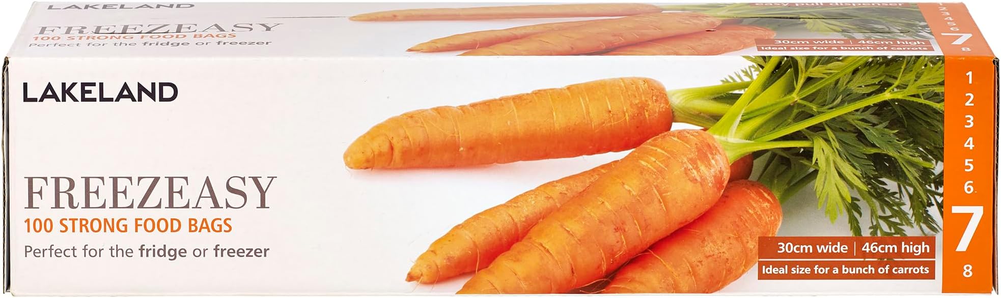 100 x Lakeland Freezeasy Flat Food Freezer Bags, 30 x 46cm