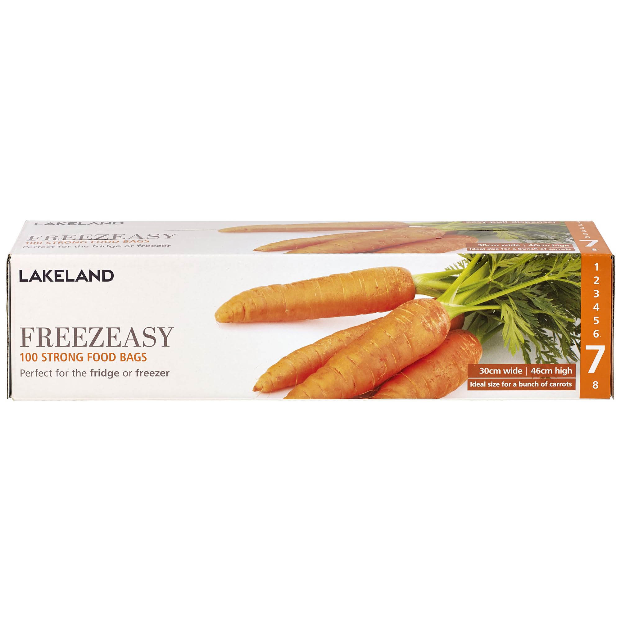 Lakeland Gefrierbeutel Freezeasy Größe 7, mit Seitenfalten, 100er-Pack, 30x46 cm