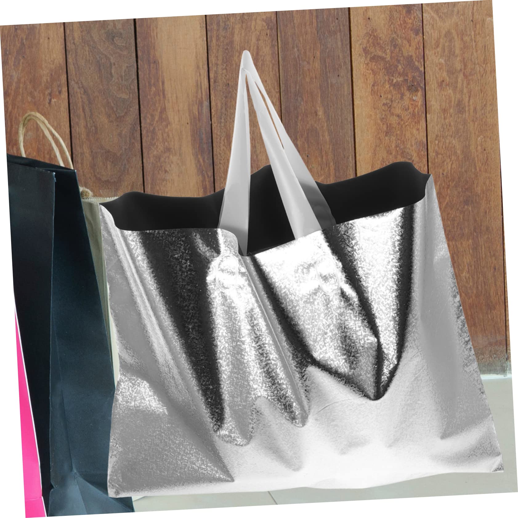 IWOWHERO 50 Piezas Bolsas De Obsequio Brillantes Estampado De Purpurina Unidades Para Guardar Regalos Para Bolsas De Mano Para Dulces y Contenedores Para Flores