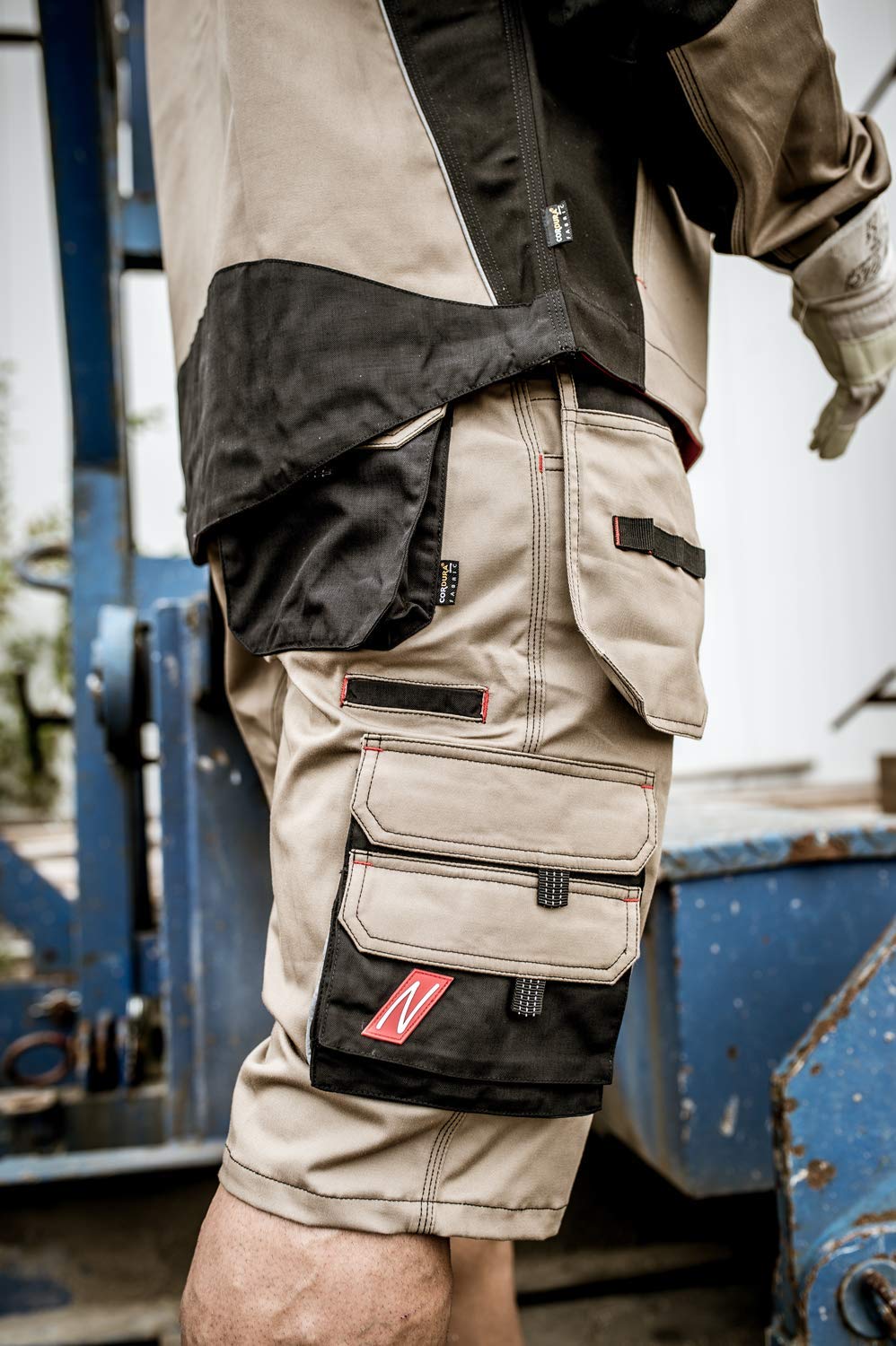 Nitras Motion TEX PRO FX 7705 Arbeitshosen - Shorts für die Arbeit - Beige - 54