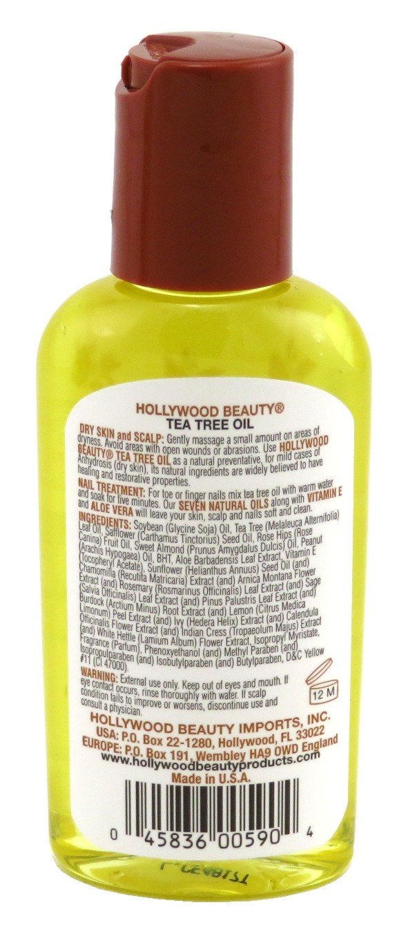 Hollywood Beauty Tea Tree Oil 2 Ounce (59ml) (6 Pack)
