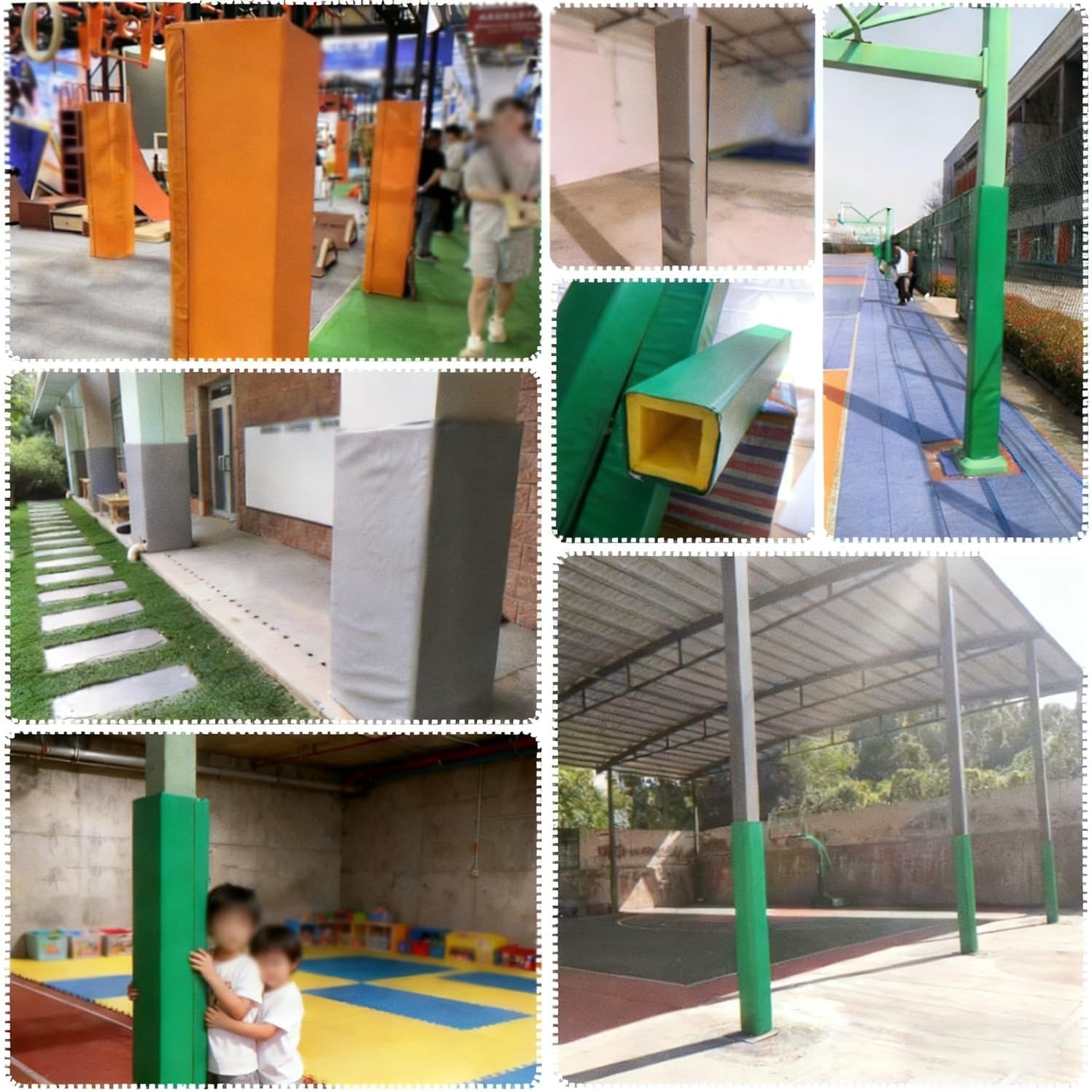 Basketball Pole Padding Wrap Around, Basement Square Post Protector Cover, Waterproof Cloumn Pads for Gym Playground