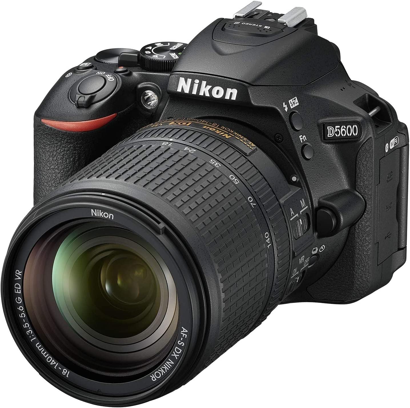 Nikon 1577 D5600 DX-Format Digital SLR with AF-S DX NIKKOR 18-140mm f/3.5-5.6G ED VR Lens, Black (Renewed)