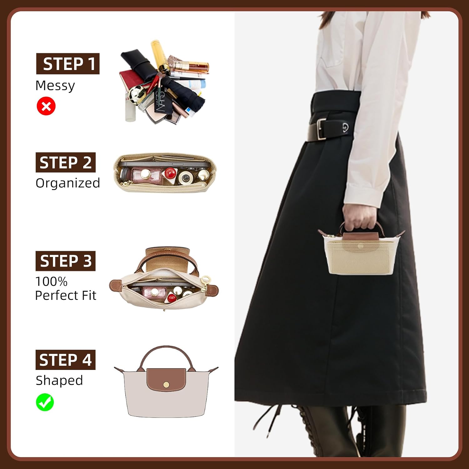 Longchamp Strap and Longchamp XS Organizer Insert image 3