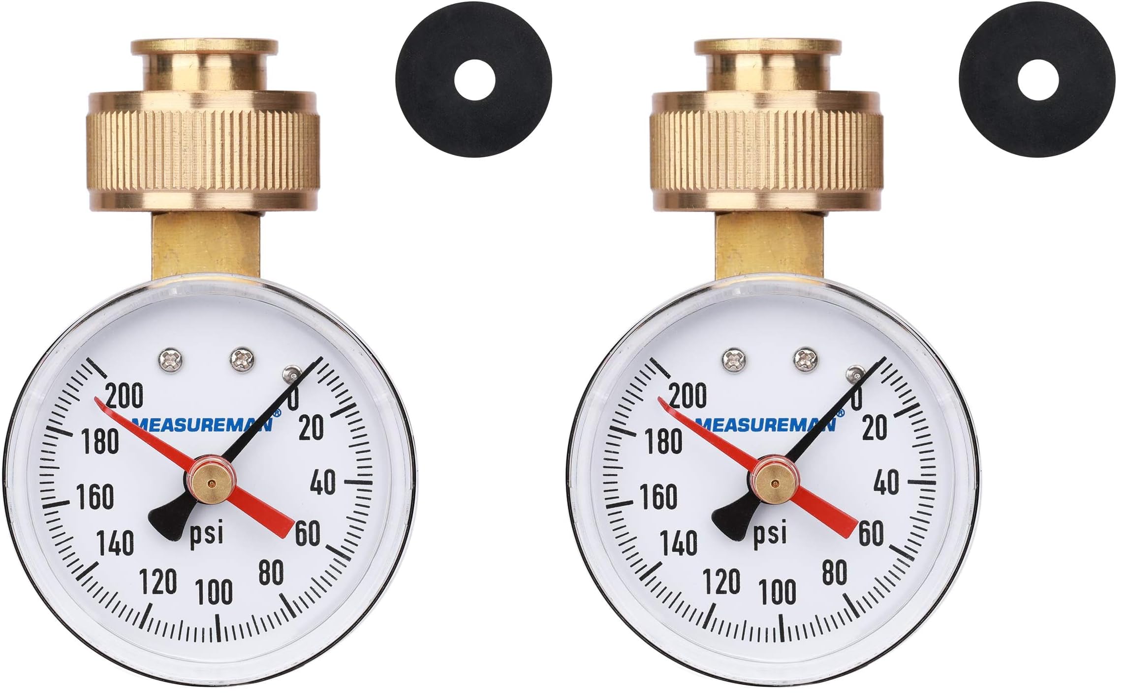Water Pressure Gauge - 0-200 PSI Tester -9