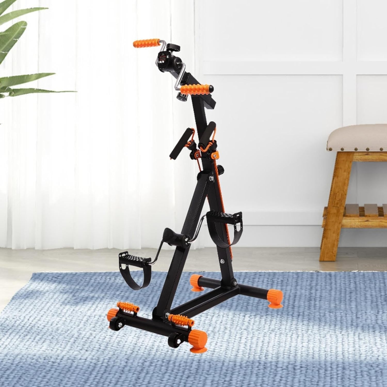 Smart 2-in-1 Pedal Exerciser with Hand Rockers, 360° Full Body Mini Fitness Cycle, Compact Adjustable Resistance Workout Machine for Home, Desk & Rehab Use-image-37