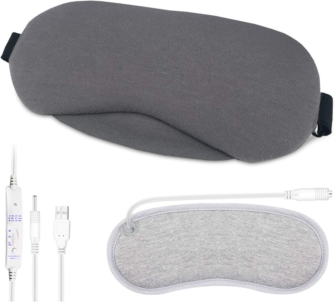 Color You Sleep Mask, Eye Mask, Heated Eye Mask for Sleeping with Adjustable Strap, USB Temperature Control and Timing, Perfect for Dry Eyes, Puffy Eyes & Dark Circles