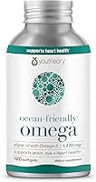 Vista 8 de Youtheory Omega Ocean-Friendly - Cápsulas blandas de algas veganas Omega 3 - con EPA y DHA - Salud del corazón, ojos y cerebro - Contenedor