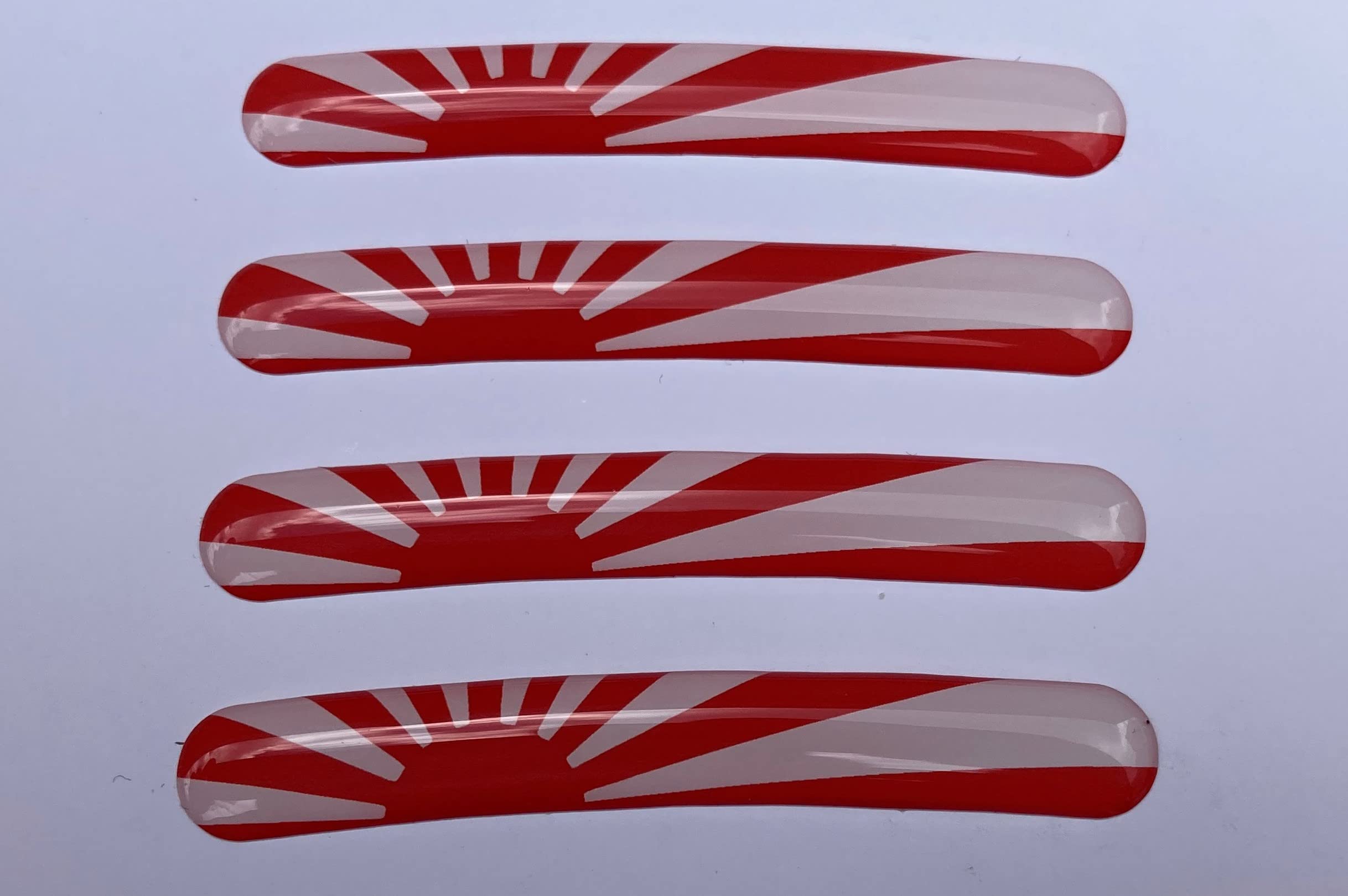 Gelz Japan Rising Sun Wheel Rim Domed Stickers - Set Of 4 - Japanese