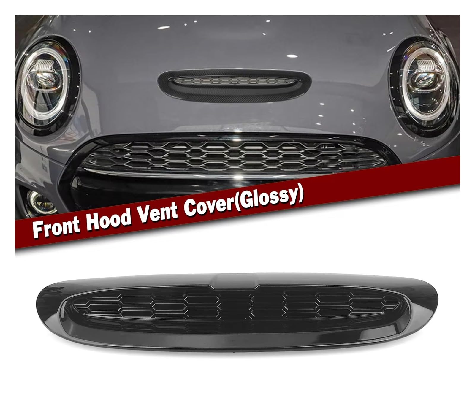 Grille De Calandre Avant Noire Mate Pour Mini Cooper S (R55 R56 R57 R58 R59) 2007-2015 - En Plastique ABS - Style Sport - 2