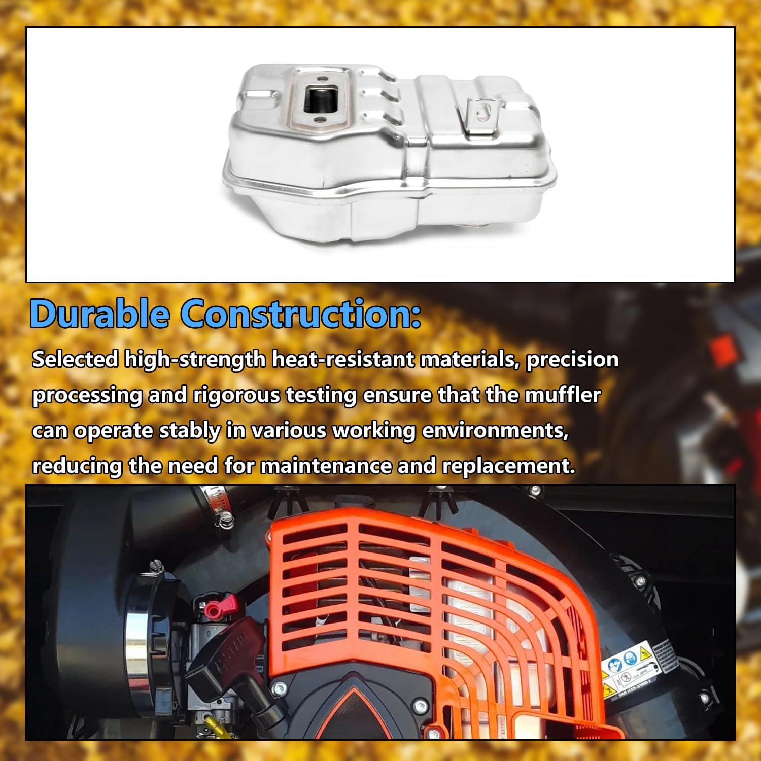 P100006321 Muffler fit for ECHO PB-8010, PB-9010, EB810, EB910 - OEM Replacement Exhaust System