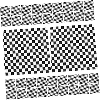 STOBAZA 100Pcs Greaseproof Wax Paper Sheets for Burger Wrapping and Food Basket Liners Racing Theme Design Versatile for Parties Weddings and Baking