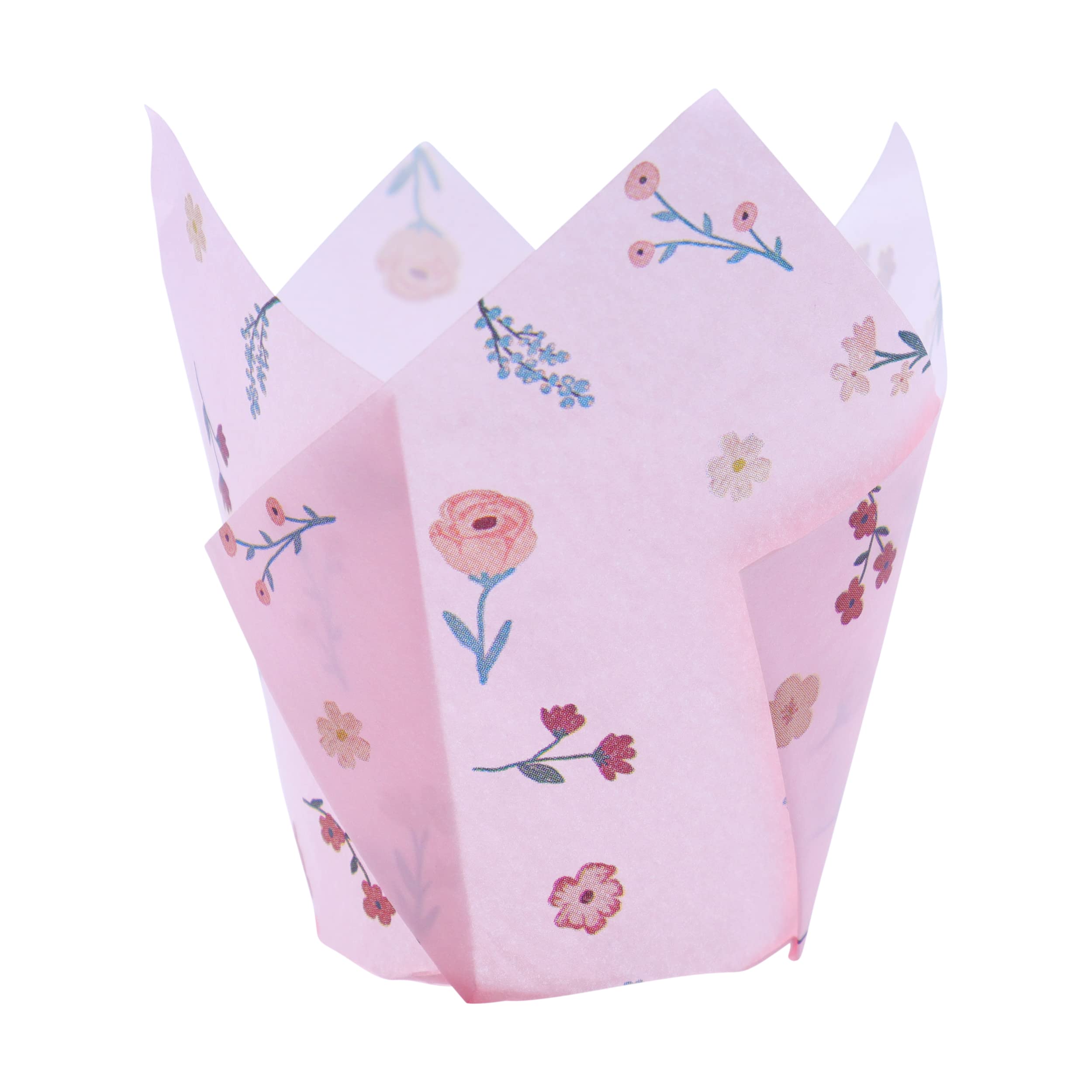 24 PME Tulip-Shaped Muffin Cases, Isolated Blooms