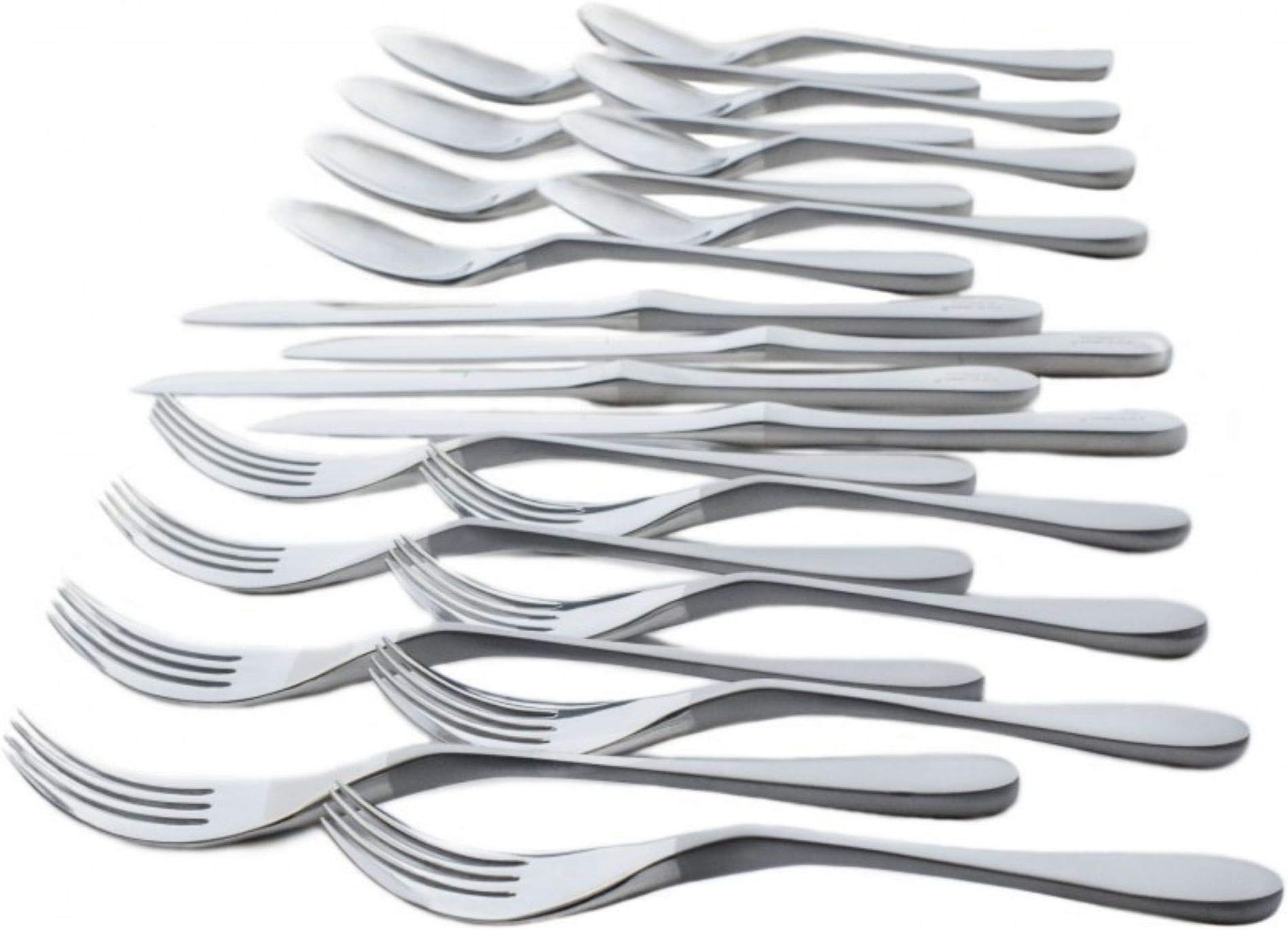Original Cutlery Utensils Flatware Set, 20 Piece (Service for 4), Duo Silver