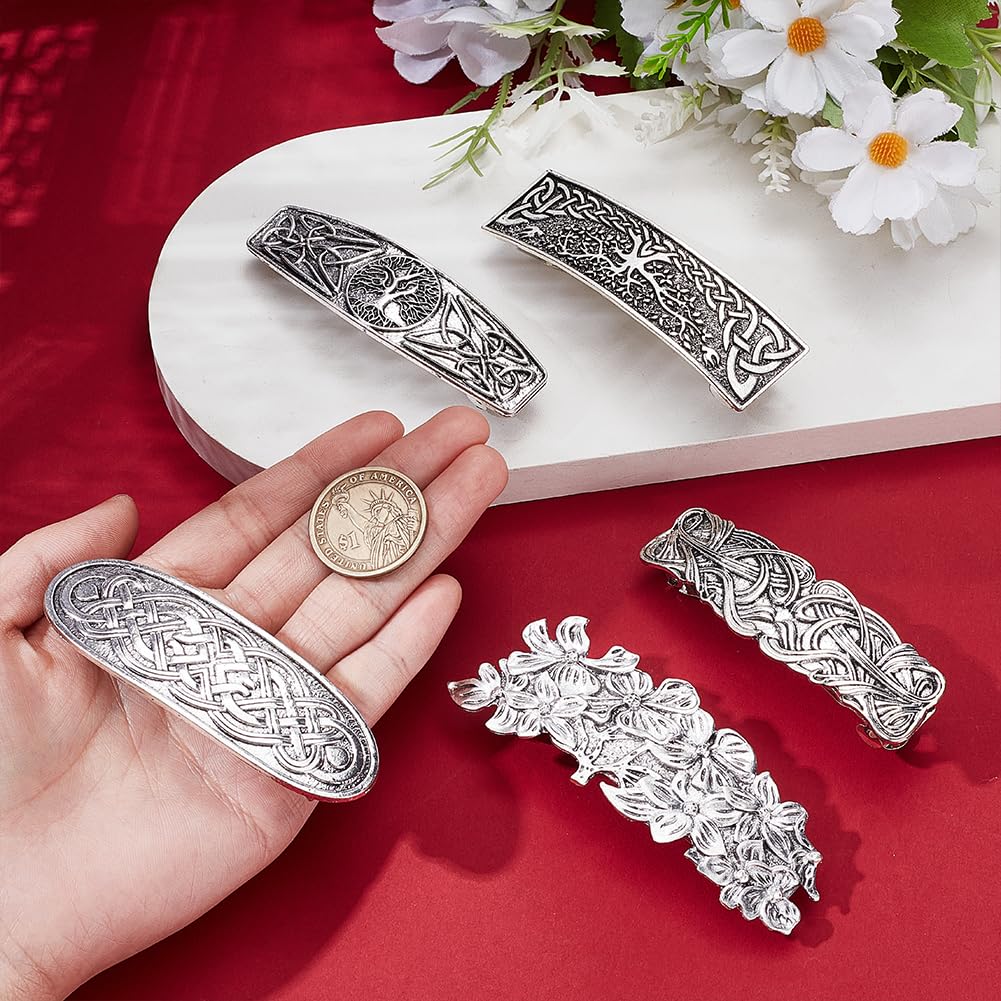 PH PandaHall 5 Styles Vintage Metal Hair Clips - Image 3