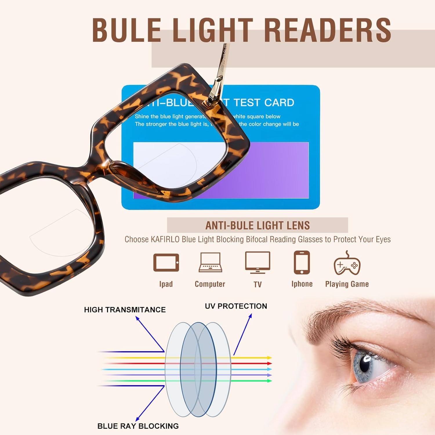 Oversize Bifocal Reading Glasses Women Cat Eye Blue Light Blocking Reader Clear Top No Line Transition Ladies Eyewear - Image 6