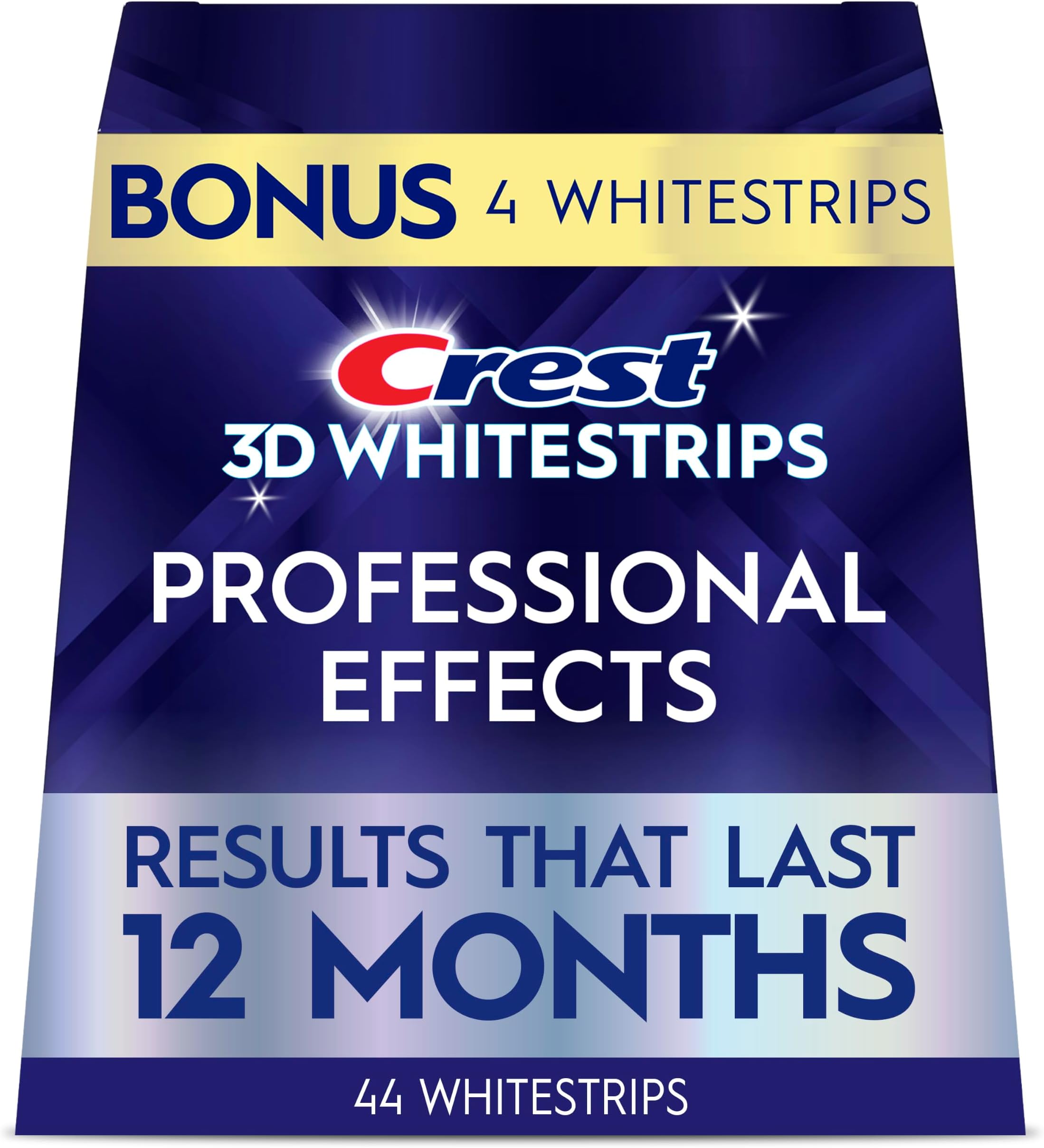 Teeth Whitening Strips, Crest 3D Whitestrips Professional Effects, Enamel Safe Teeth Whitening Kit, 22 Treatments (44 Strips), Professional-Level Whitening, 19 Levels Whiter