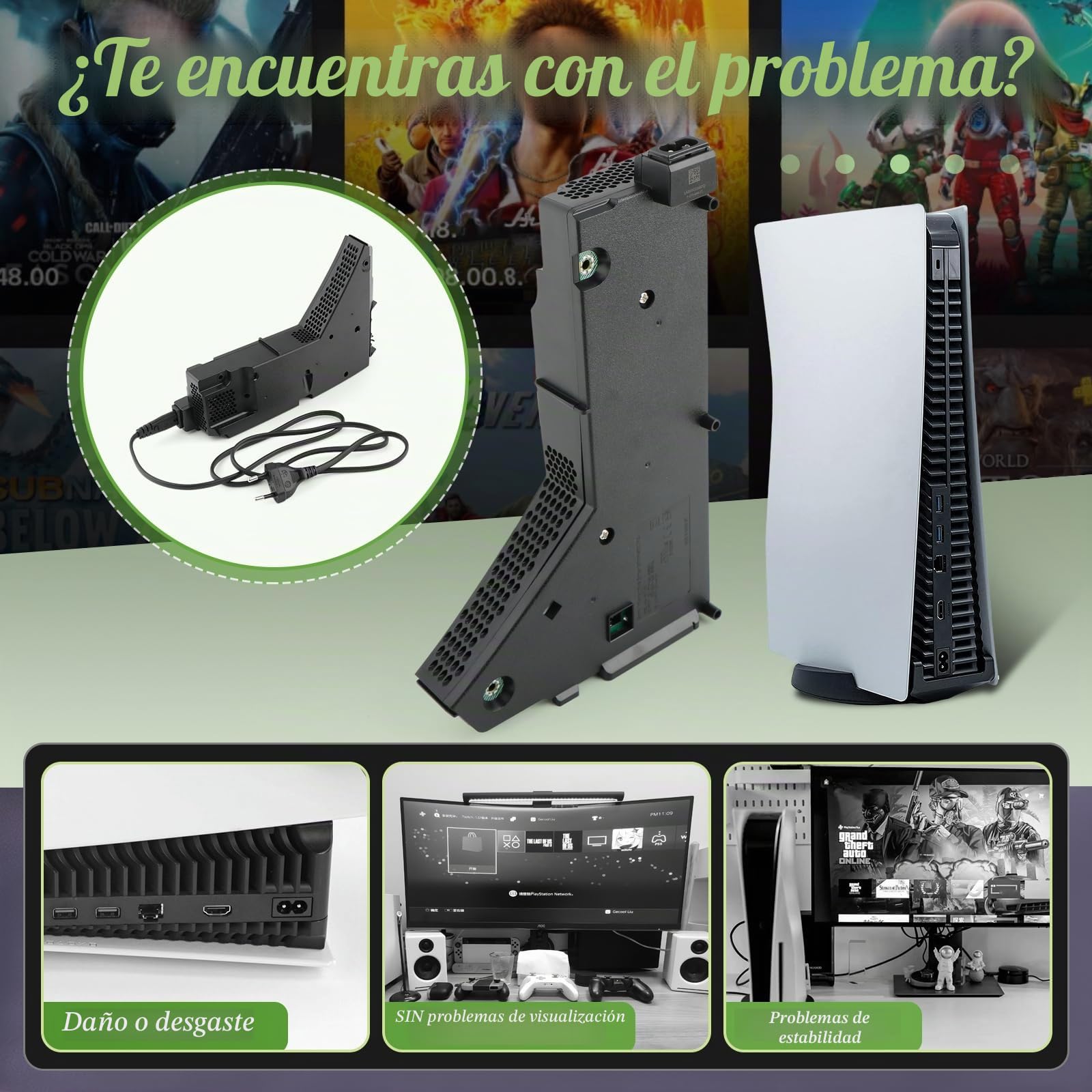 RongZy para PS5 ADP-400FR Fuente De Alimentación Reemplazo para PlayStation 5 400FR PA-1401-JT3 Interna Fuente de Alimentación con Adaptador de CA Consola Accesorios con Herramientas Reparación.
