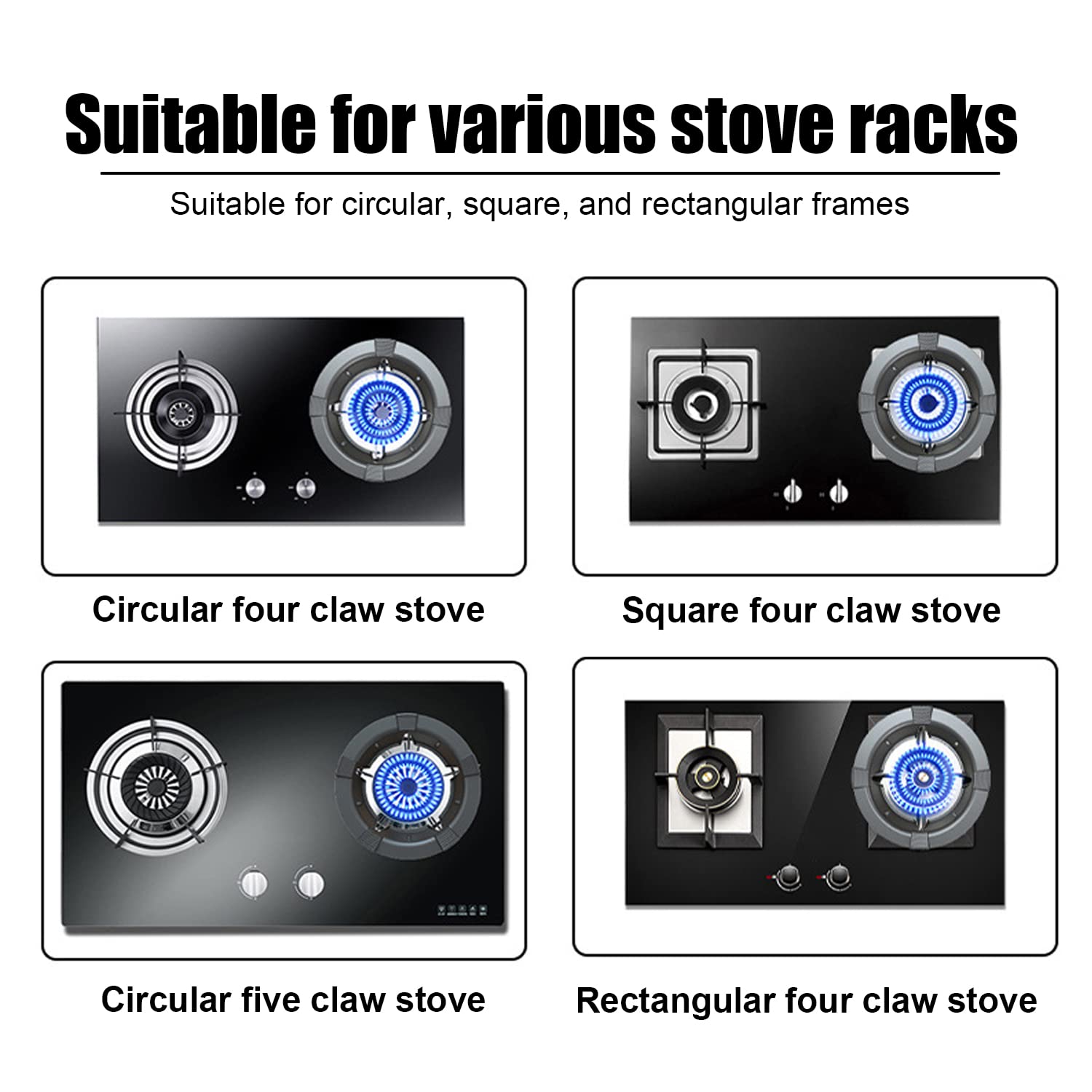 Anneau Support Plaque Cuisson Gaz - 19cm Universel Plaques Plat Grille en Fer avec 8 Fentes de Fixation dans Le Fond pour Cafetière Petit Pot Cuisine Fonte Fritures Four à Café Wok