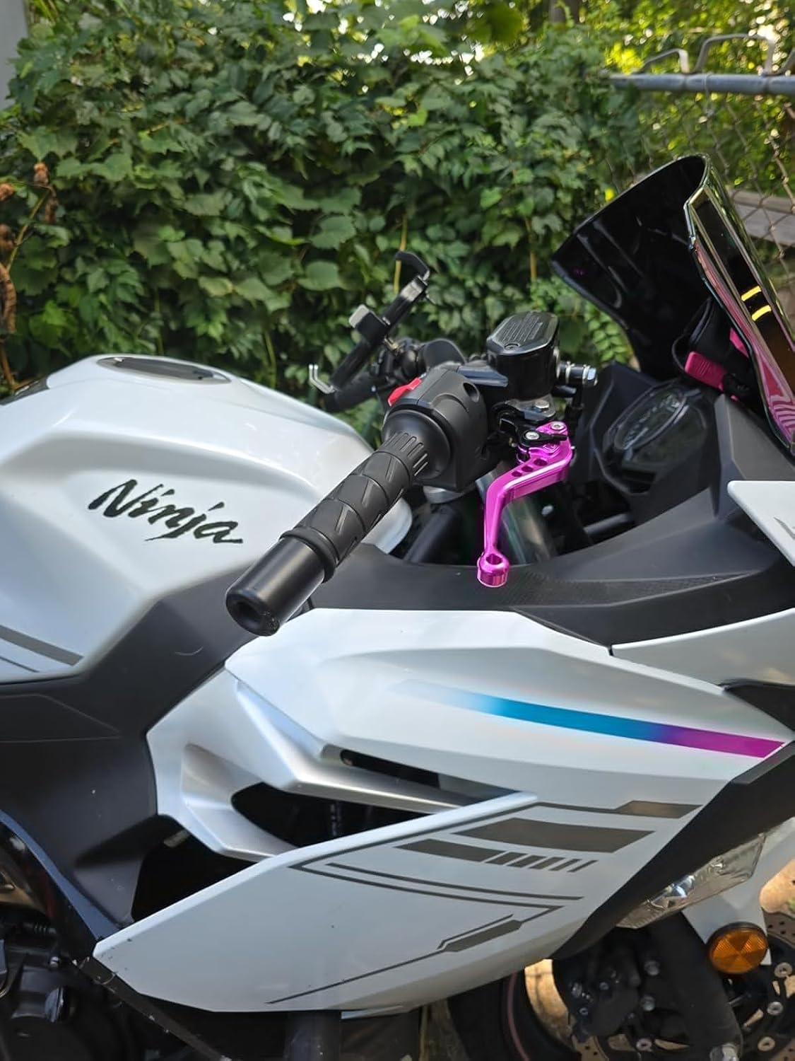 PROCNC Motorcycle Short Adjustable Brake Clutch Levers Fit for Kawasaki Z250SL 2016-2017 Ninja 300R/Z300 2013-2018 Ninja 250R 2008-2012 Ninja 400 2018-2024 (Pink)